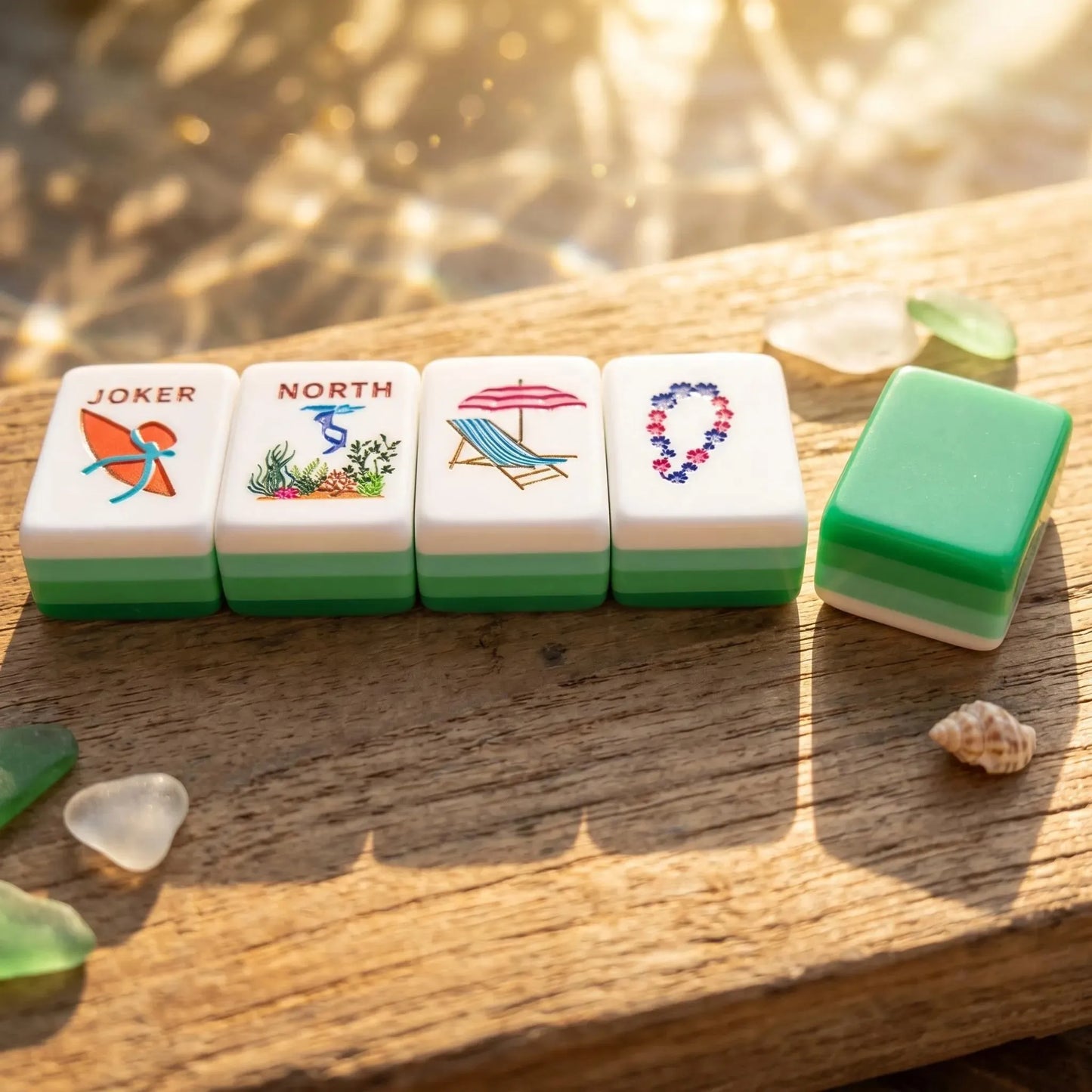 Tropical Beach Vacation Mahjong Set
