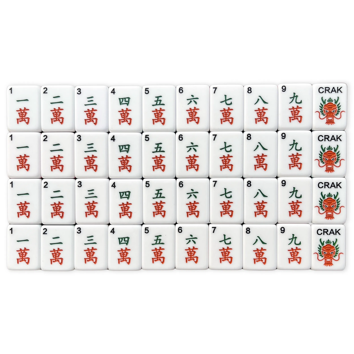 Gilded Veins Emerald Green Mahjong Set
