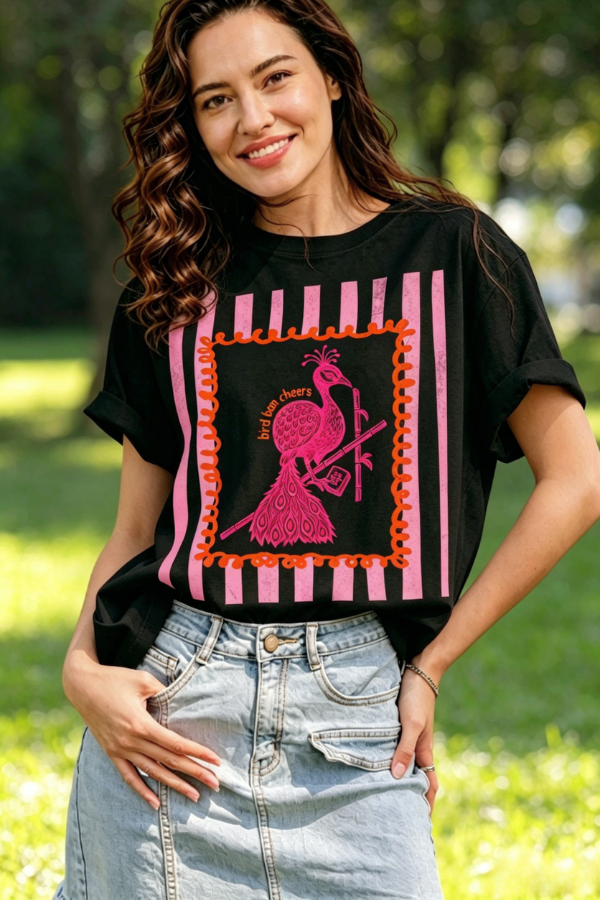 Bird Bam Cheers Mahjong Cotton Tee