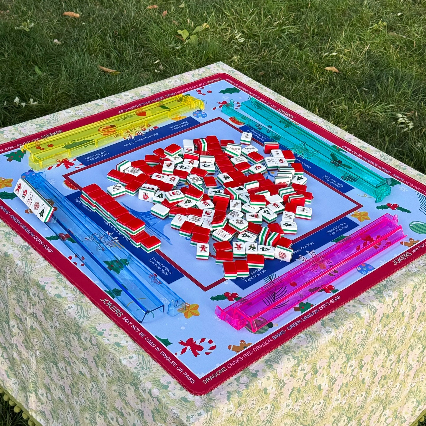 Christmas Tree & Charleston Guide Mahjong Mat