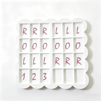 Scalloped Pink Mahjong Practice Board