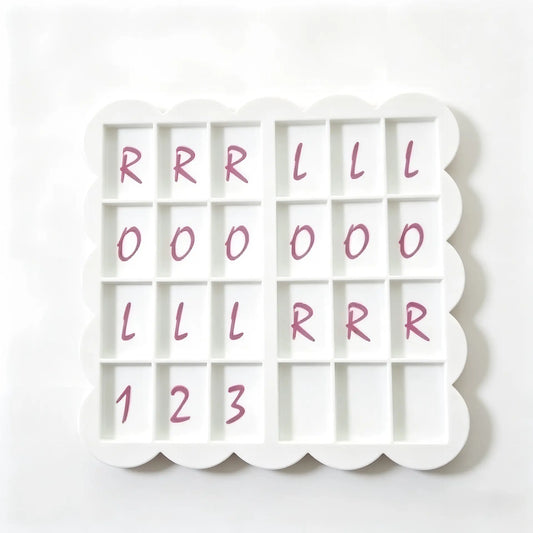 Scalloped Pink Mahjong Practice Board
