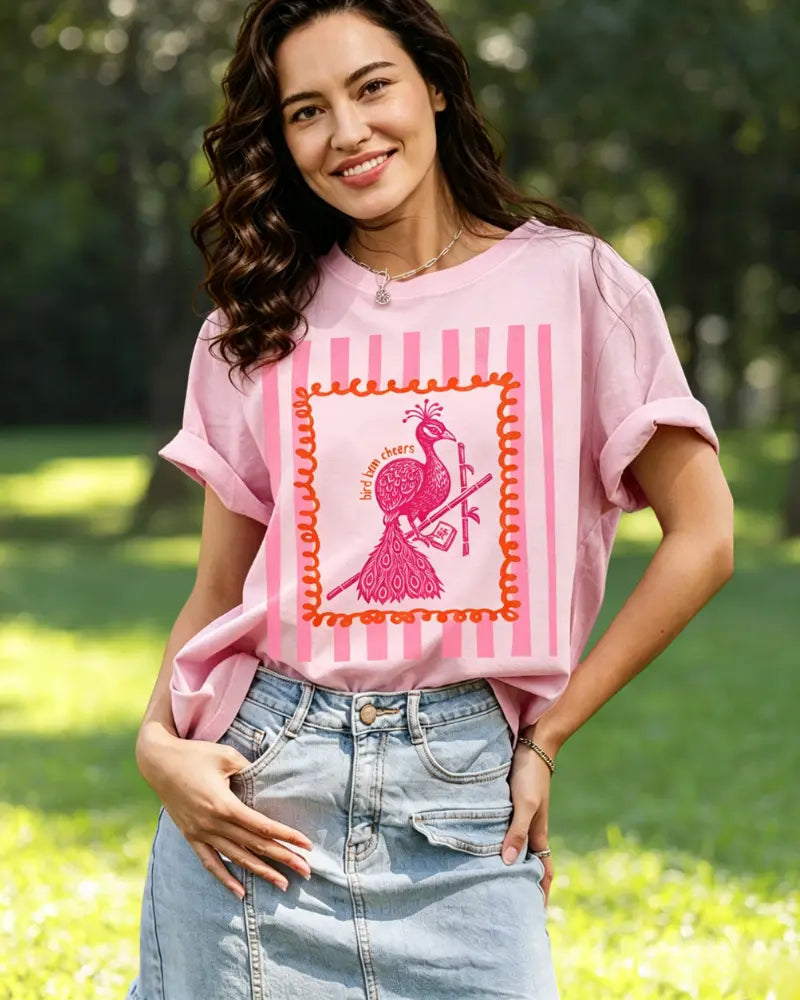 Bird Bam Cheers Mahjong Cotton Tee