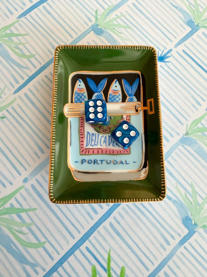 Cornflower Blue Acrylic Mahjong Dice Set