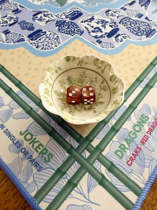 Terracotta Brown Acrylic Mahjong Dice