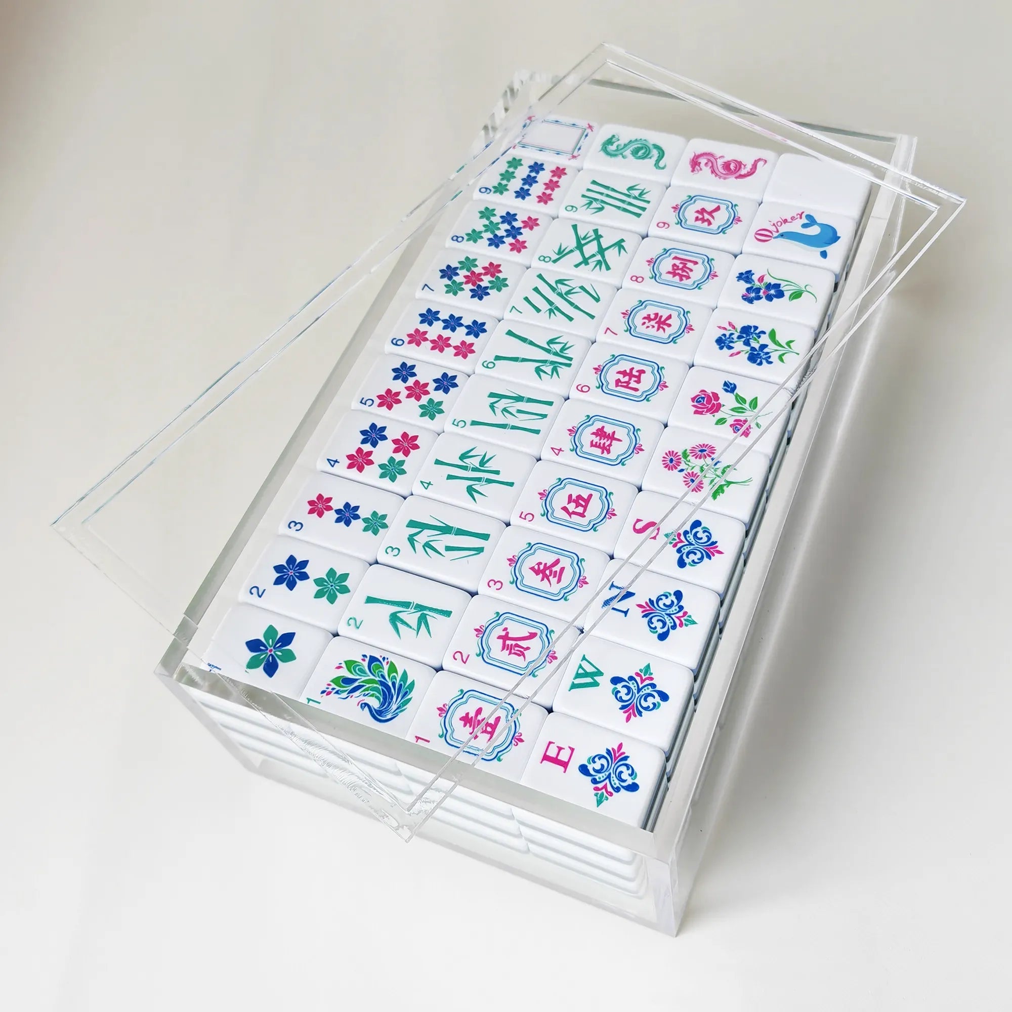 Clear Lucite Mahjong Tile Display Box