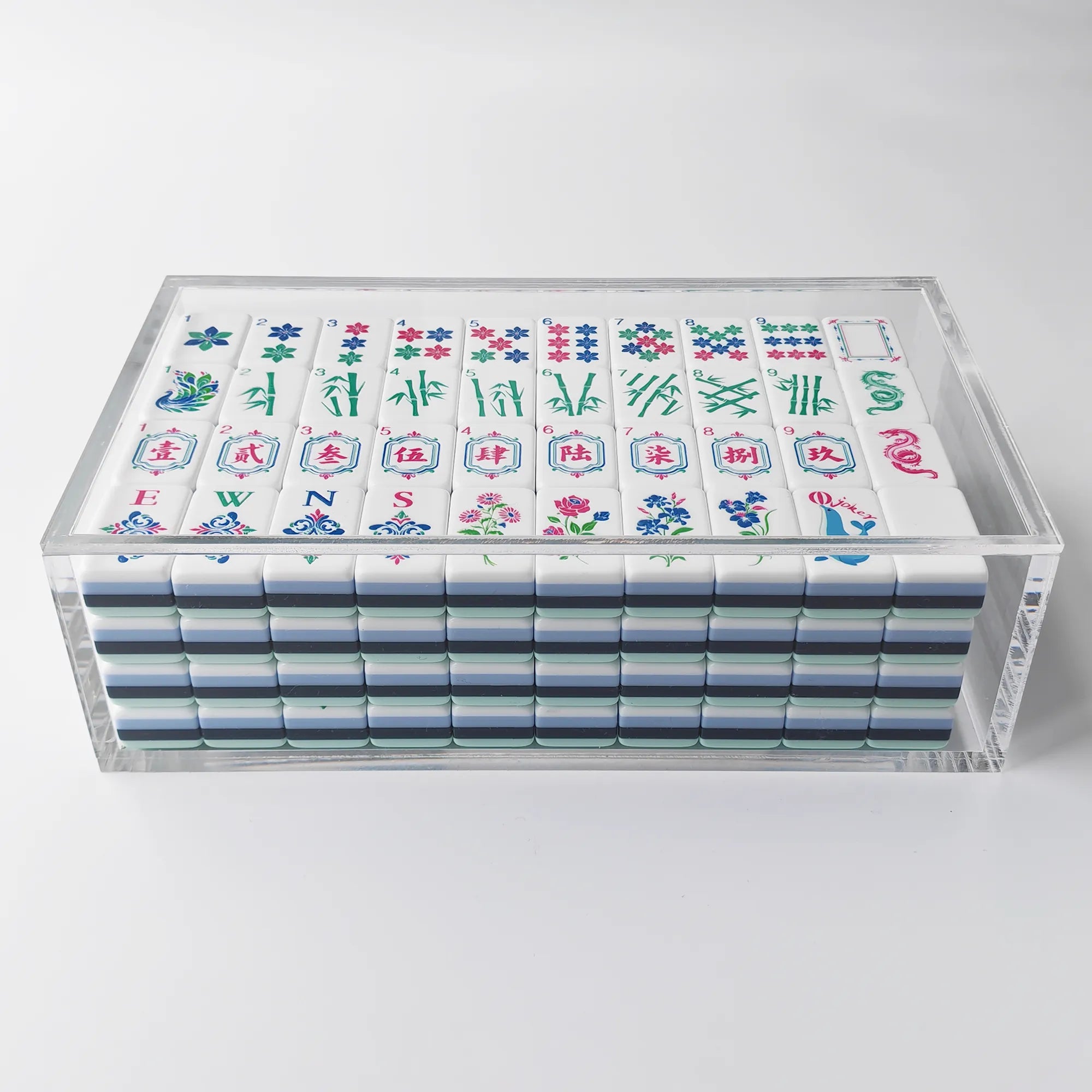 Clear Lucite Mahjong Tile Display Box