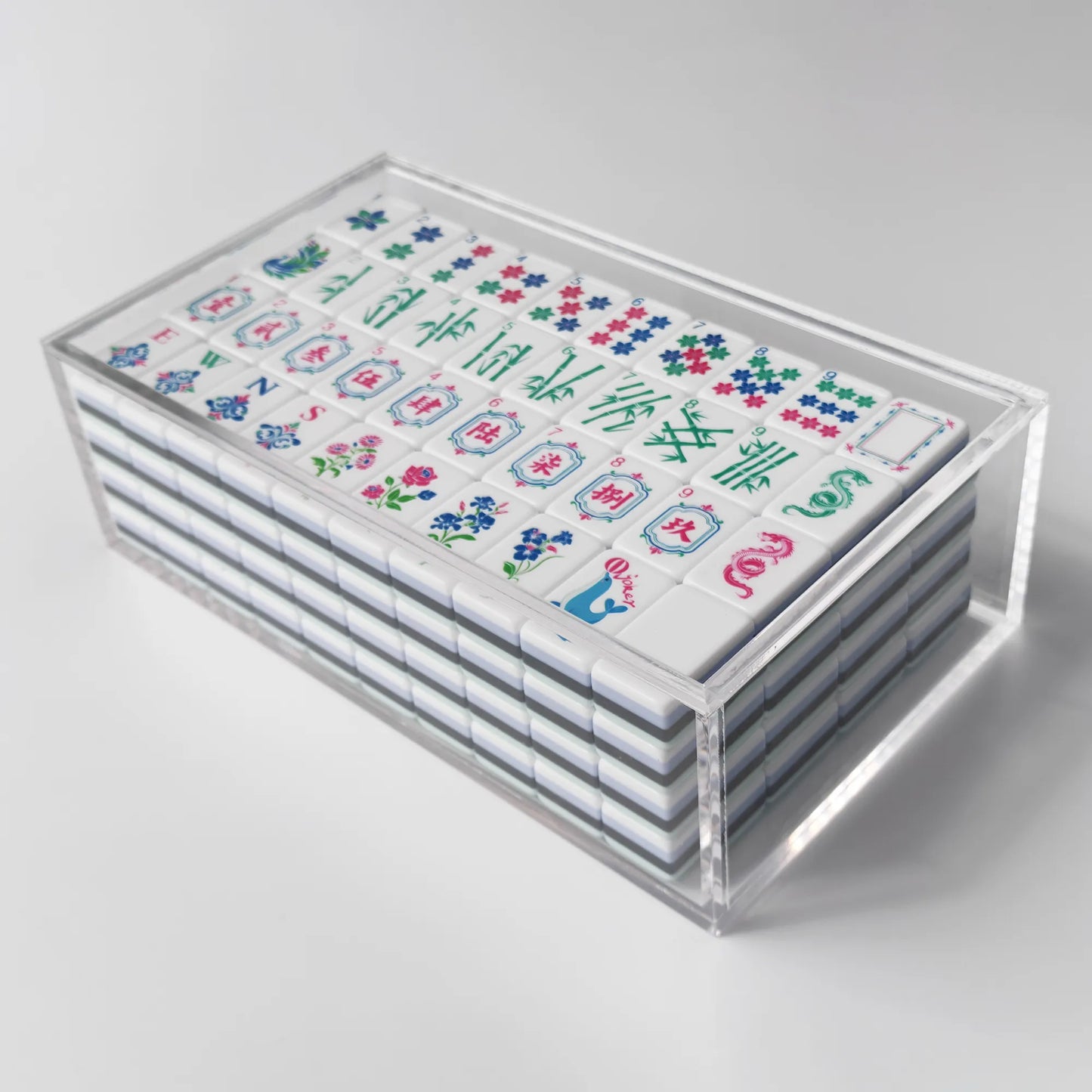 Clear Lucite Mahjong Tile Display Box