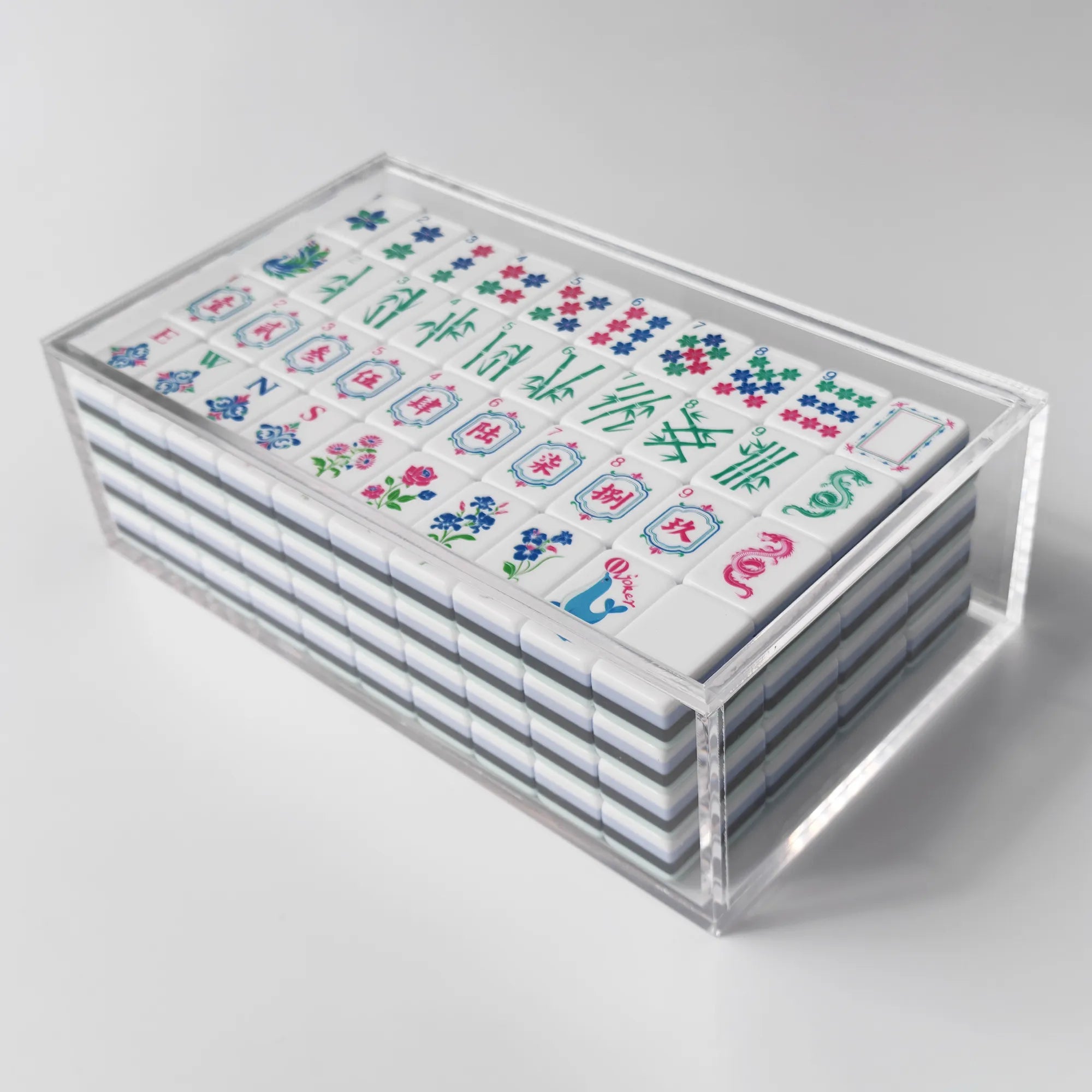 Clear Lucite Mahjong Tile Display Box