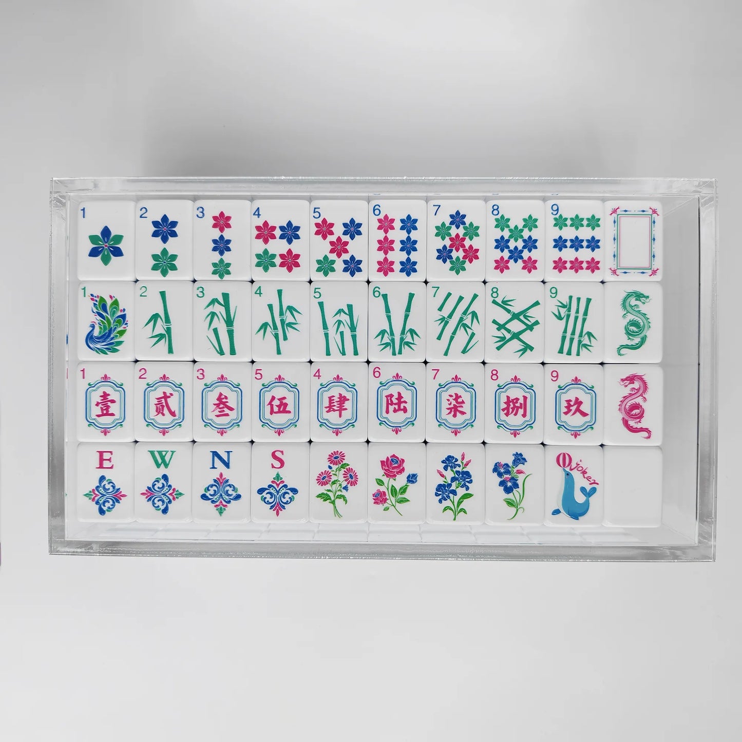 Clear Lucite Mahjong Tile Display Box