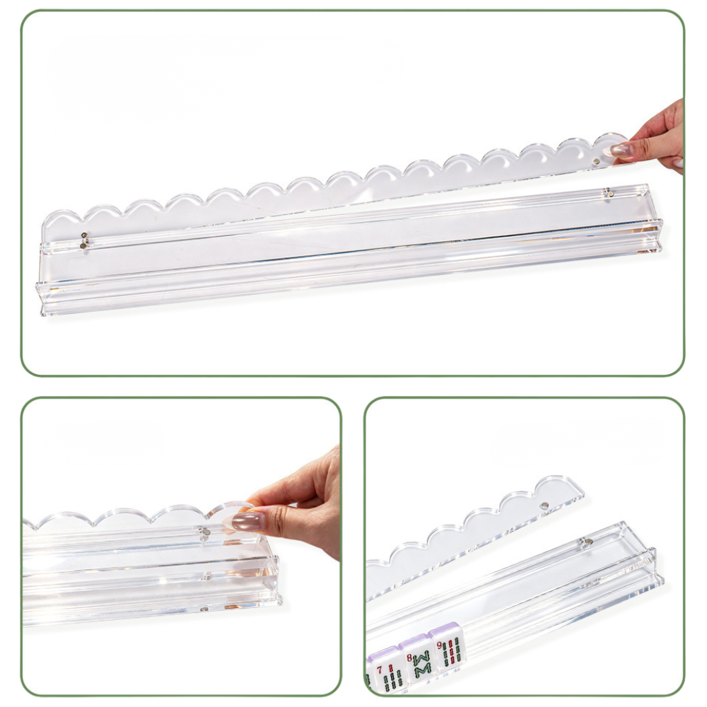 20" Clear Scalloped Acrylic Racks (4-Pack)