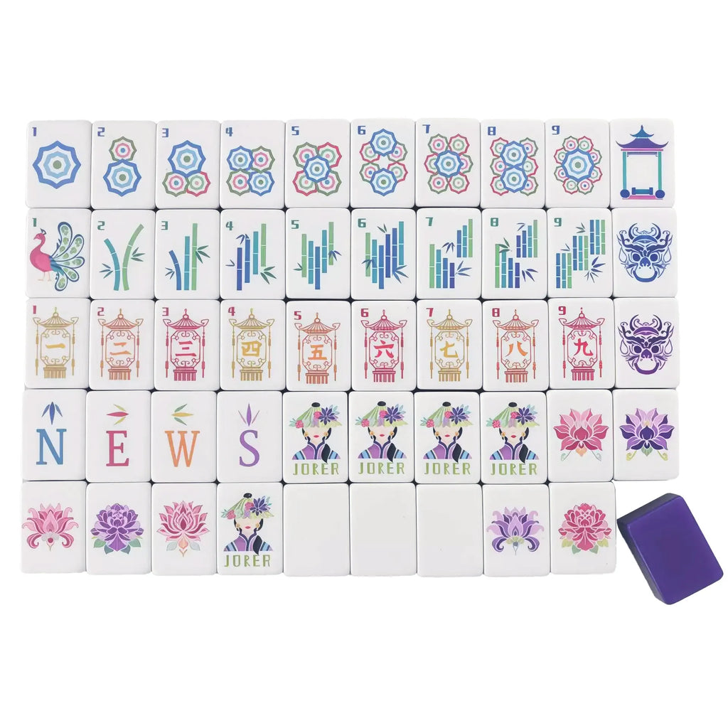 Royal Purple Lantern Mahjong Set