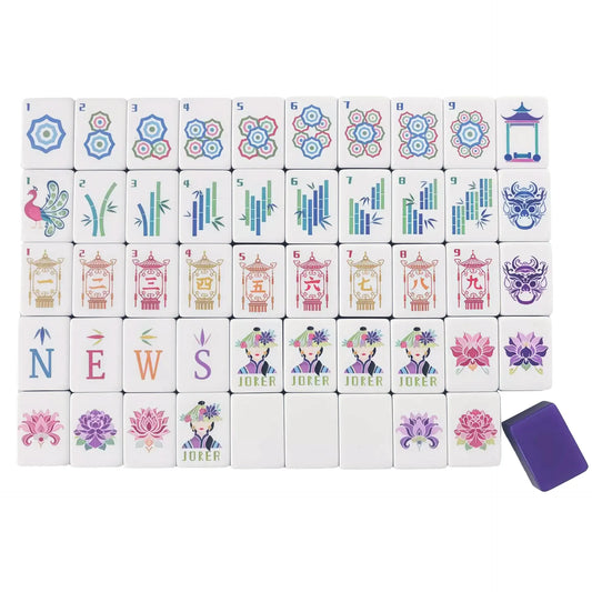 Royal Purple Lantern Mahjong Set