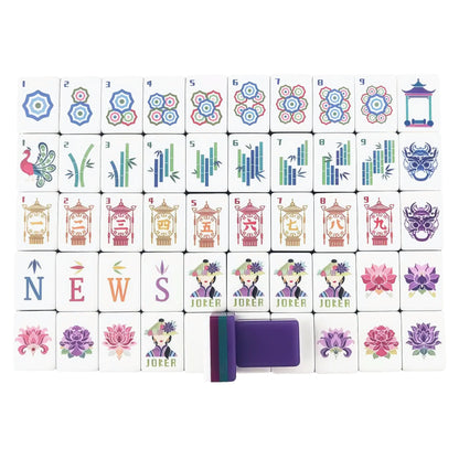Royal Purple Lantern Mahjong Set
