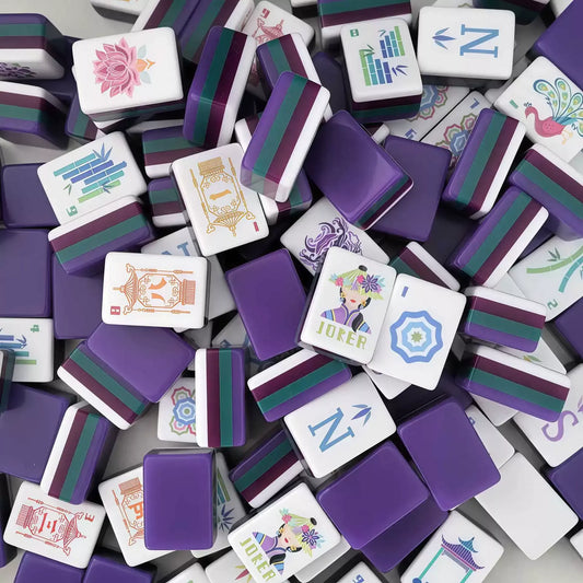 Royal Purple Lantern Mahjong Set