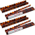 Tortoiseshell Acrylic Mahjong Racks with Pushers 4-Pack
