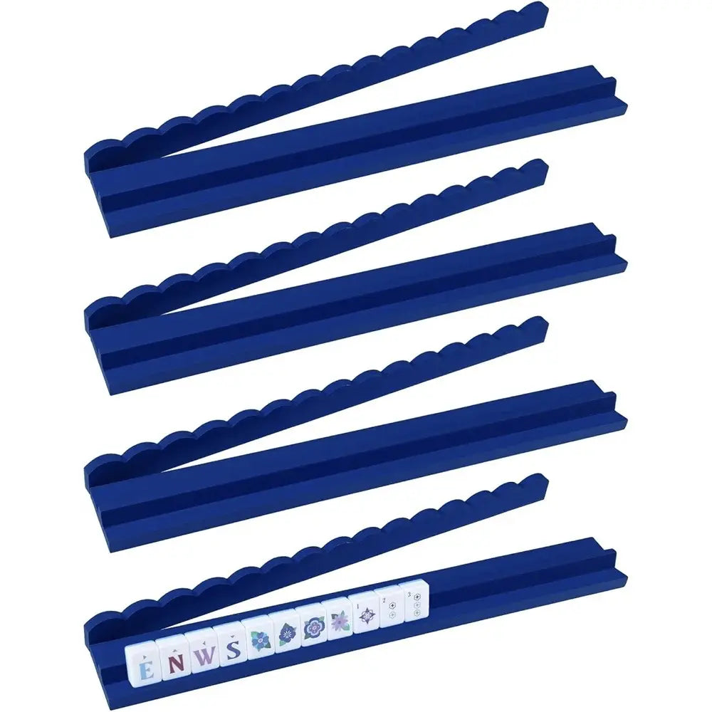 20" Wooden Mahjong Racks with Pushers 4-Pack