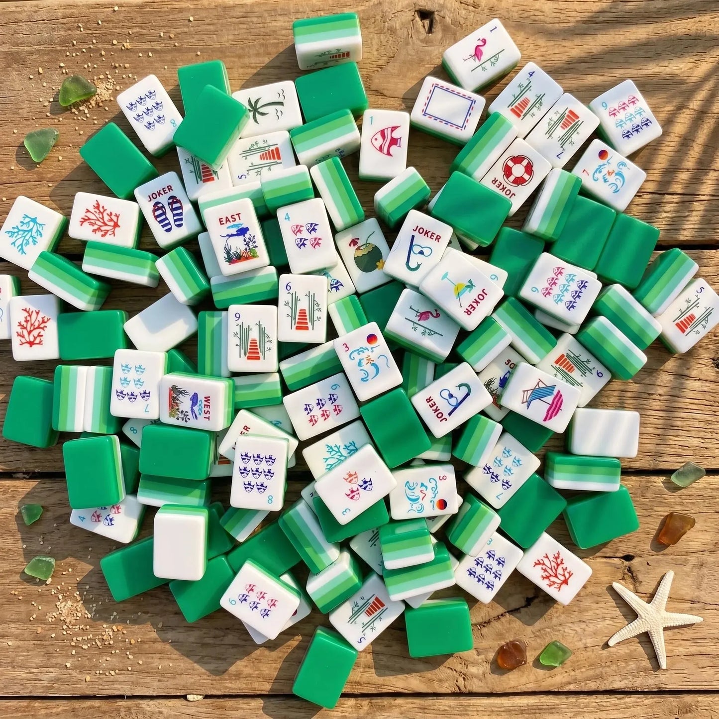 Tropical Beach Vacation Mahjong Set