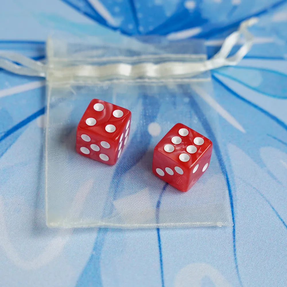 Square-cornered Jewel Swirl Acrylic Mahjong Dice