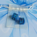Square-cornered Jewel Swirl Acrylic Mahjong Dice