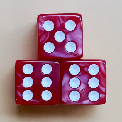 Square-cornered Jewel Swirl Acrylic Mahjong Dice