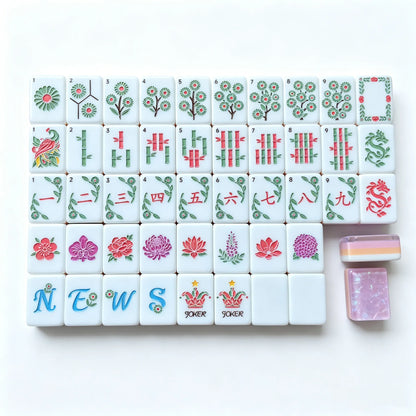 Blossom Shimmer Garden Party Mahjong Set