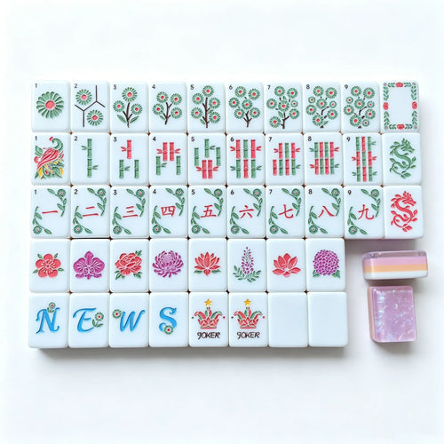 Blossom Shimmer Garden Party Mahjong Set