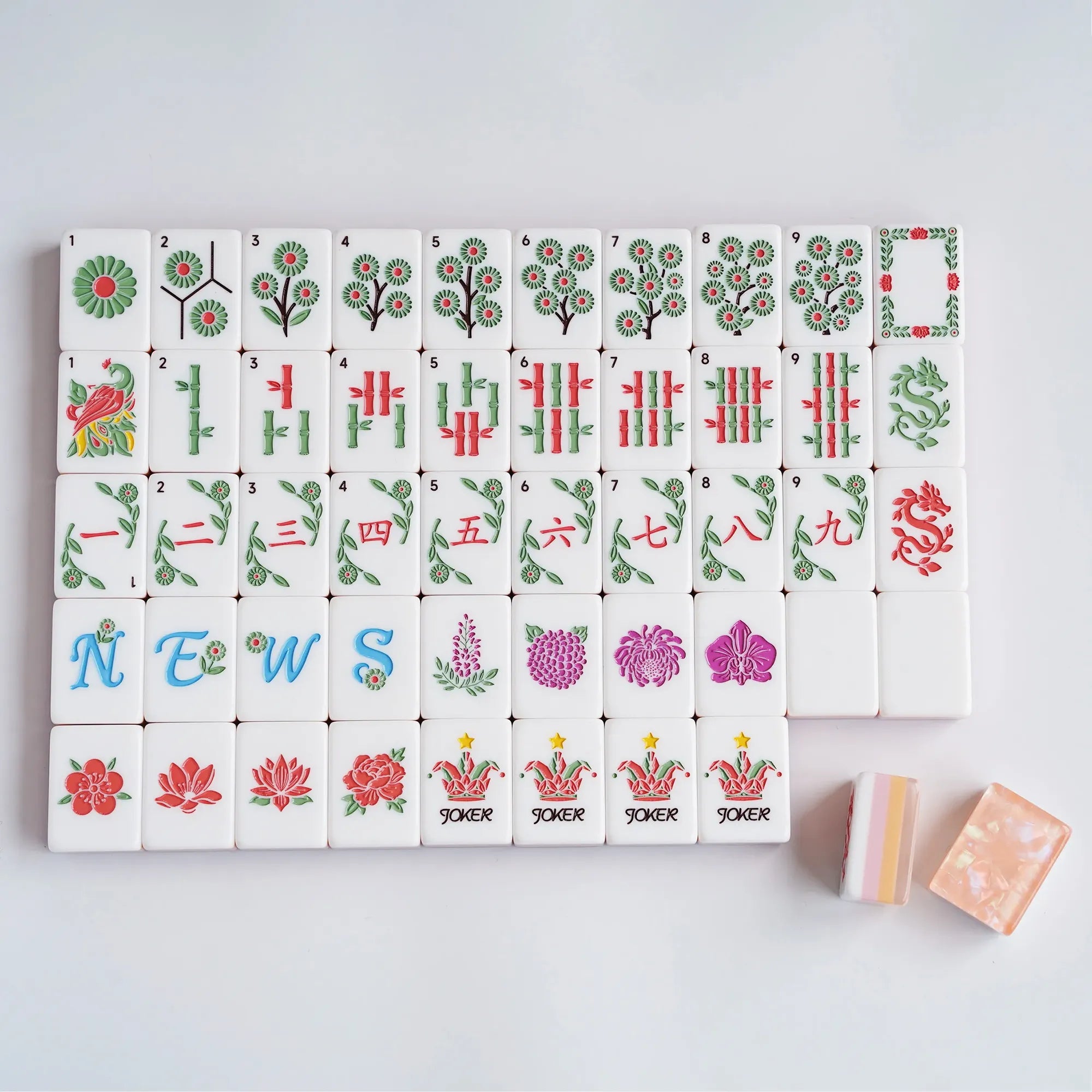 Blossom Shimmer Garden Party Mahjong Set