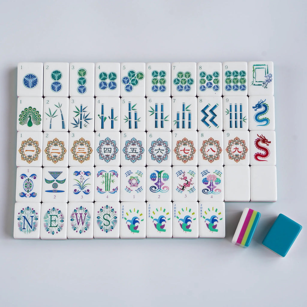 Peacock Plume Garden Mahjong Set