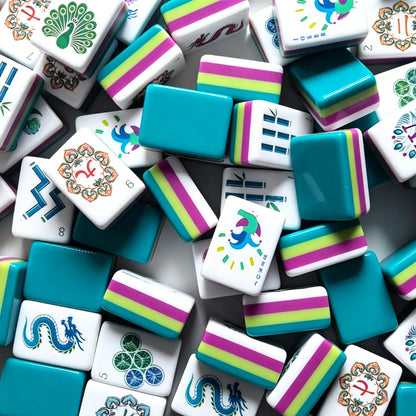 Peacock Plume Garden Mahjong Set