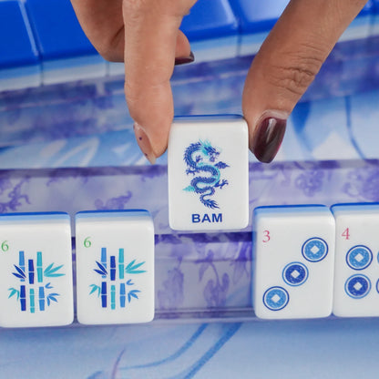 Blue Chinoiserie Mahjong Set