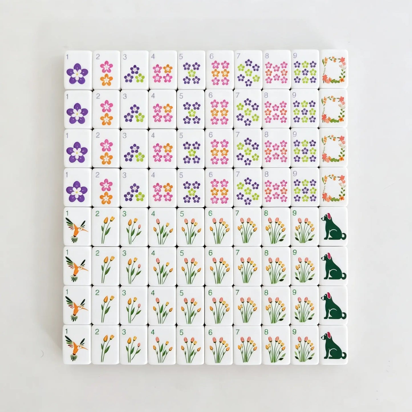 Pink Blossom Garden Mahjong Set