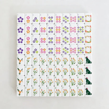 Pink Blossom Garden Mahjong Set