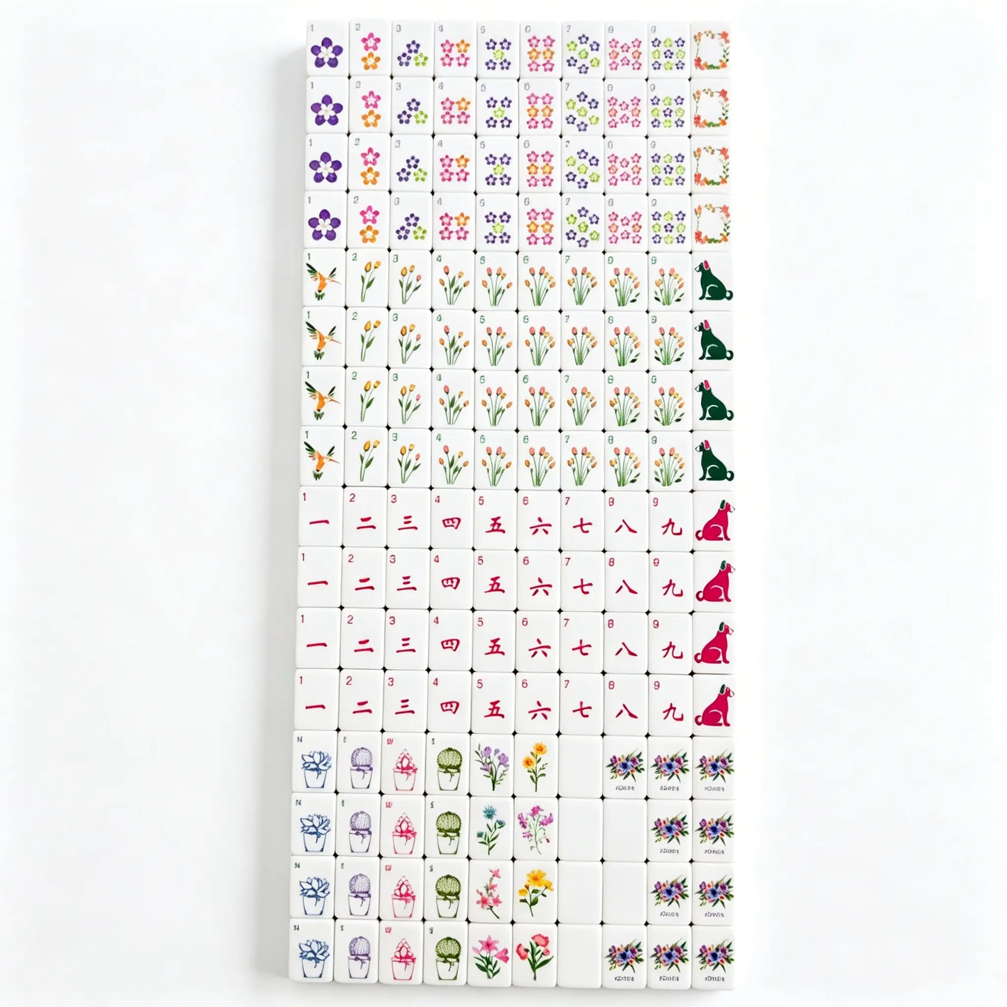 Pink Blossom Garden Mahjong Set