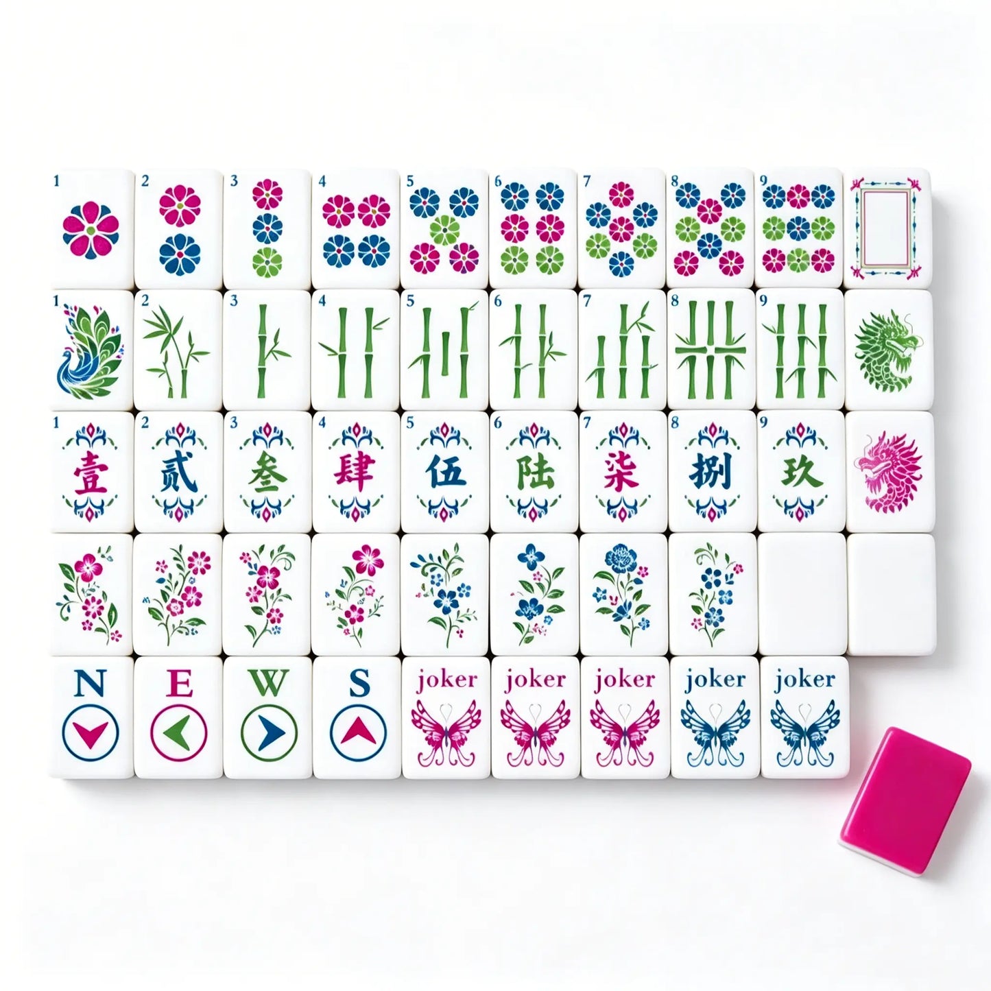 Enchanted Garden Butterfly Mahjong Set