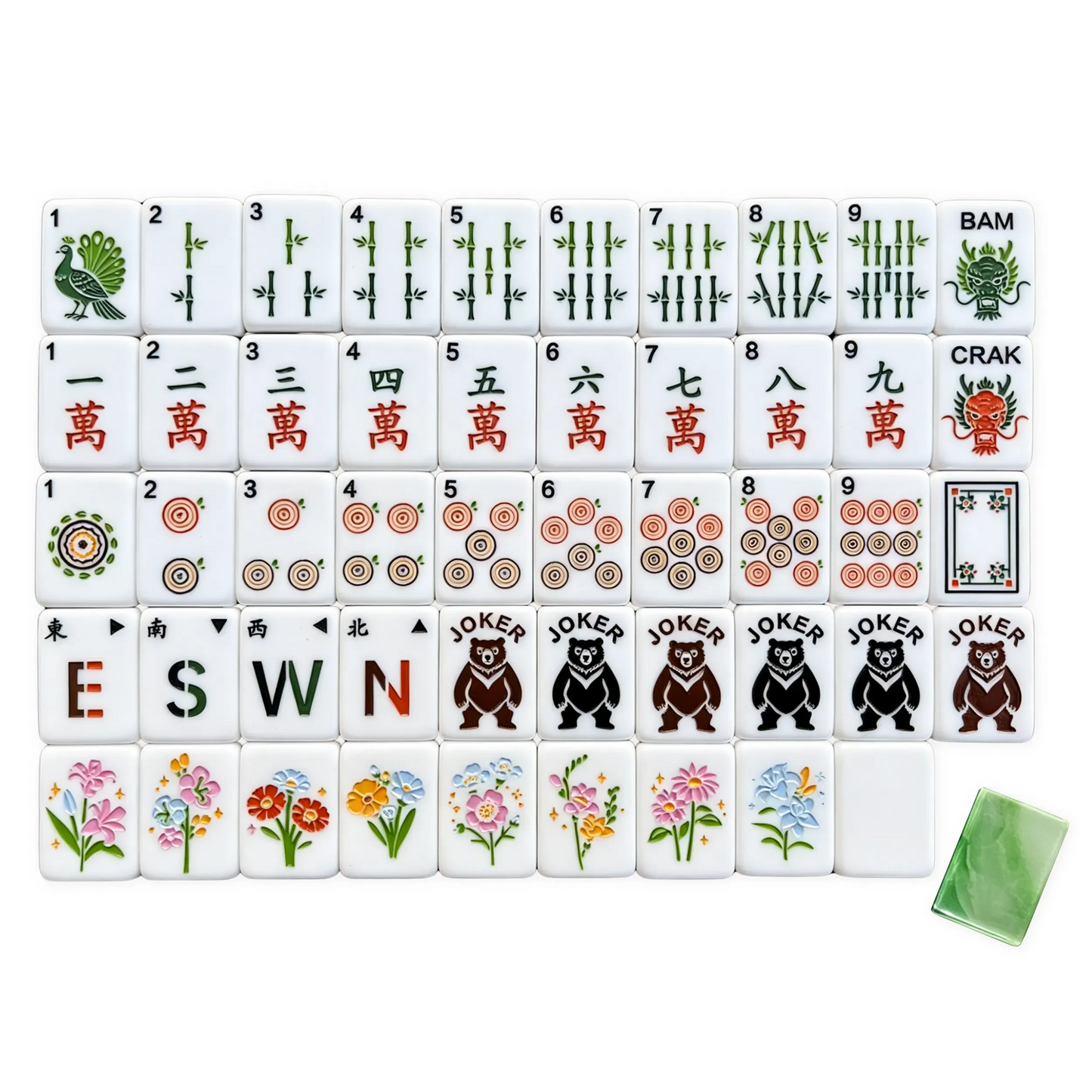 Forest Rippling Jade Mahjong Set