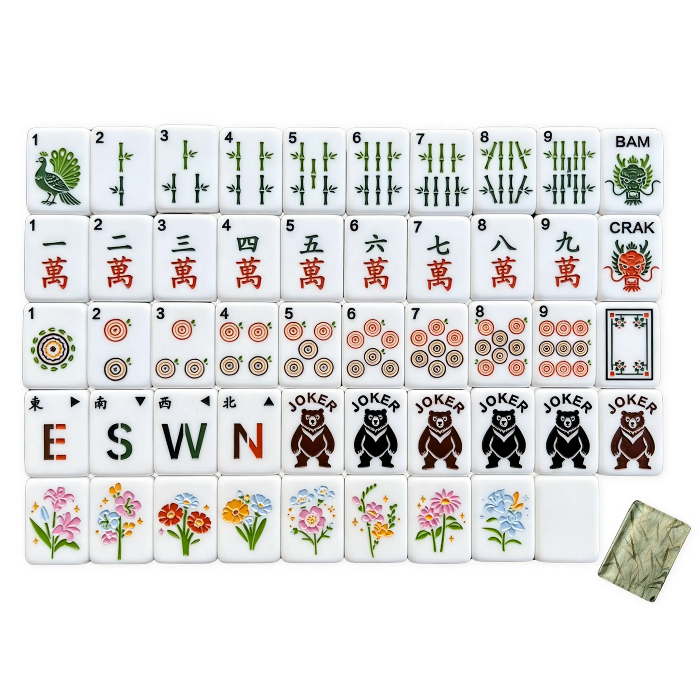 Wildwood Bamboo Bear Heritage Mahjong Set