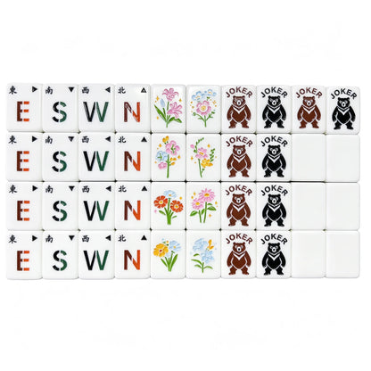 Gilded Veins Emerald Green Mahjong Set