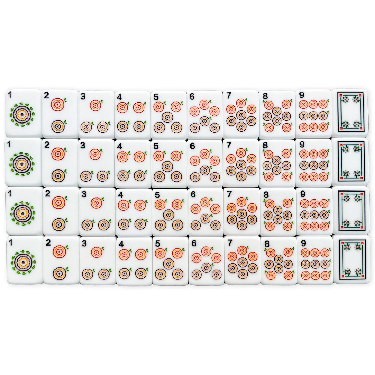 Gilded Veins Emerald Green Mahjong Set
