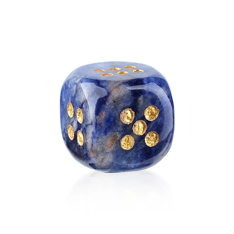 Rounded Corner Natural Gemstone Mahjong Dice