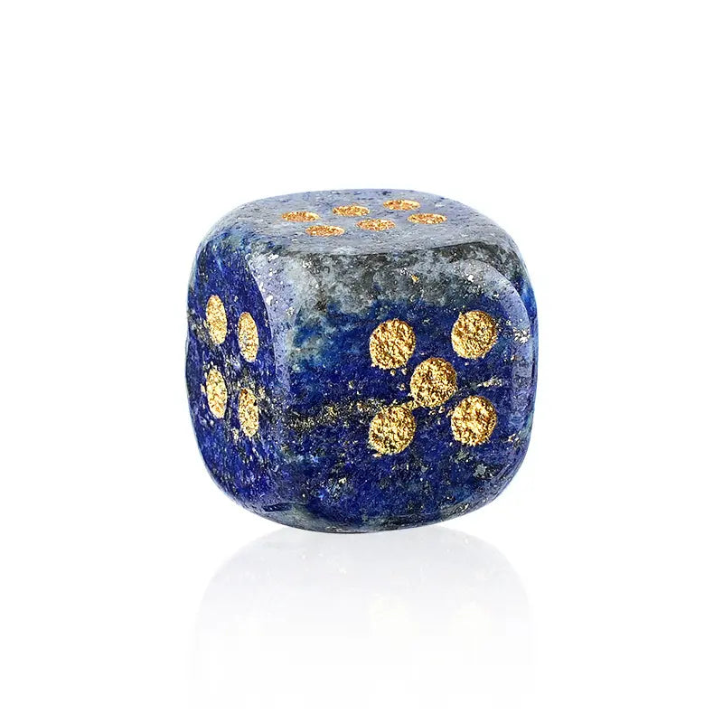 Rounded Corner Natural Gemstone Mahjong Dice