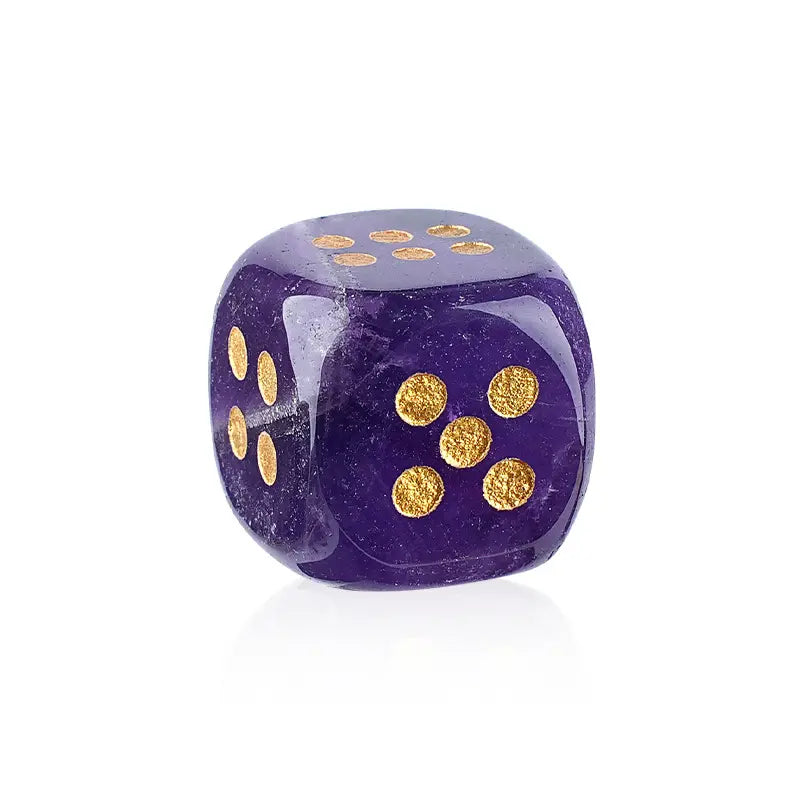 Rounded Corner Natural Gemstone Mahjong Dice