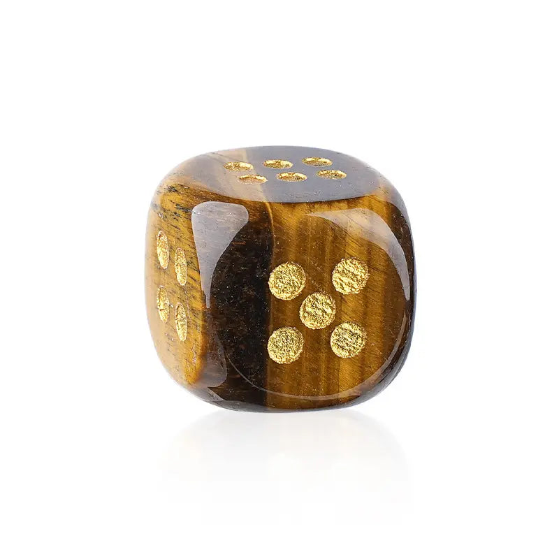 Rounded Corner Natural Gemstone Mahjong Dice