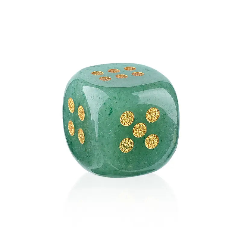 Rounded Corner Natural Gemstone Mahjong Dice