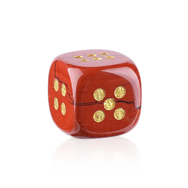 Rounded Corner Natural Gemstone Mahjong Dice