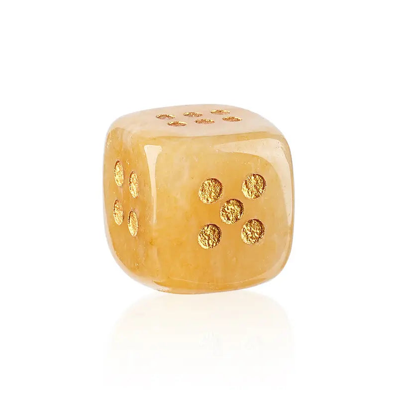 Rounded Corner Natural Gemstone Mahjong Dice