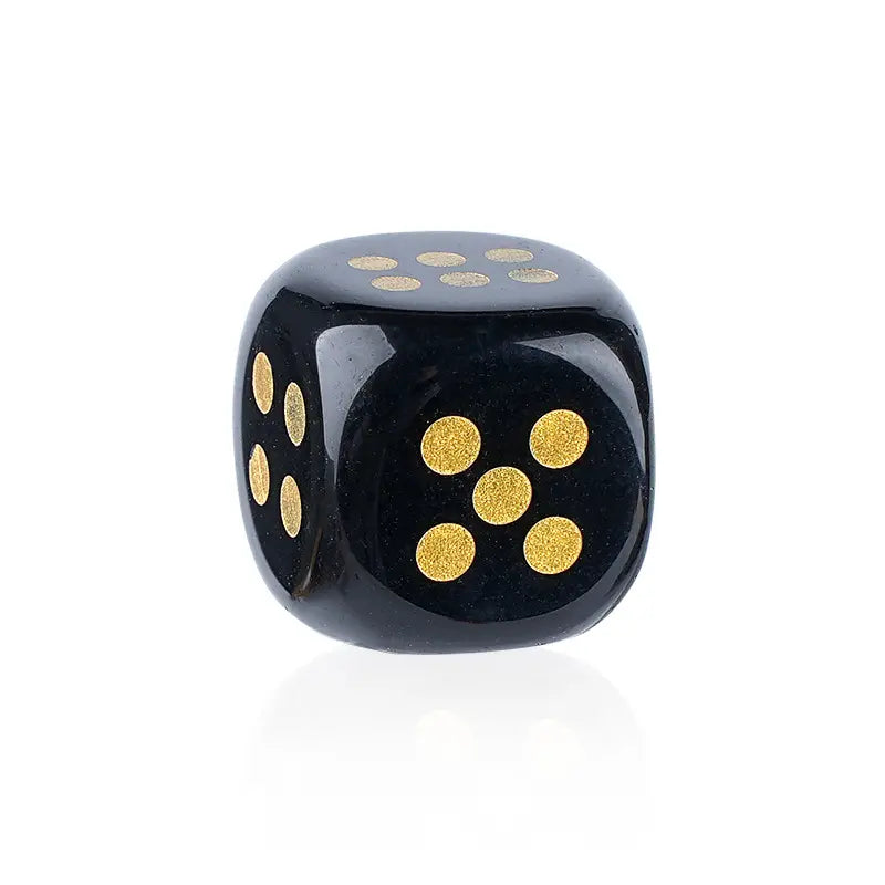 Rounded Corner Natural Gemstone Mahjong Dice
