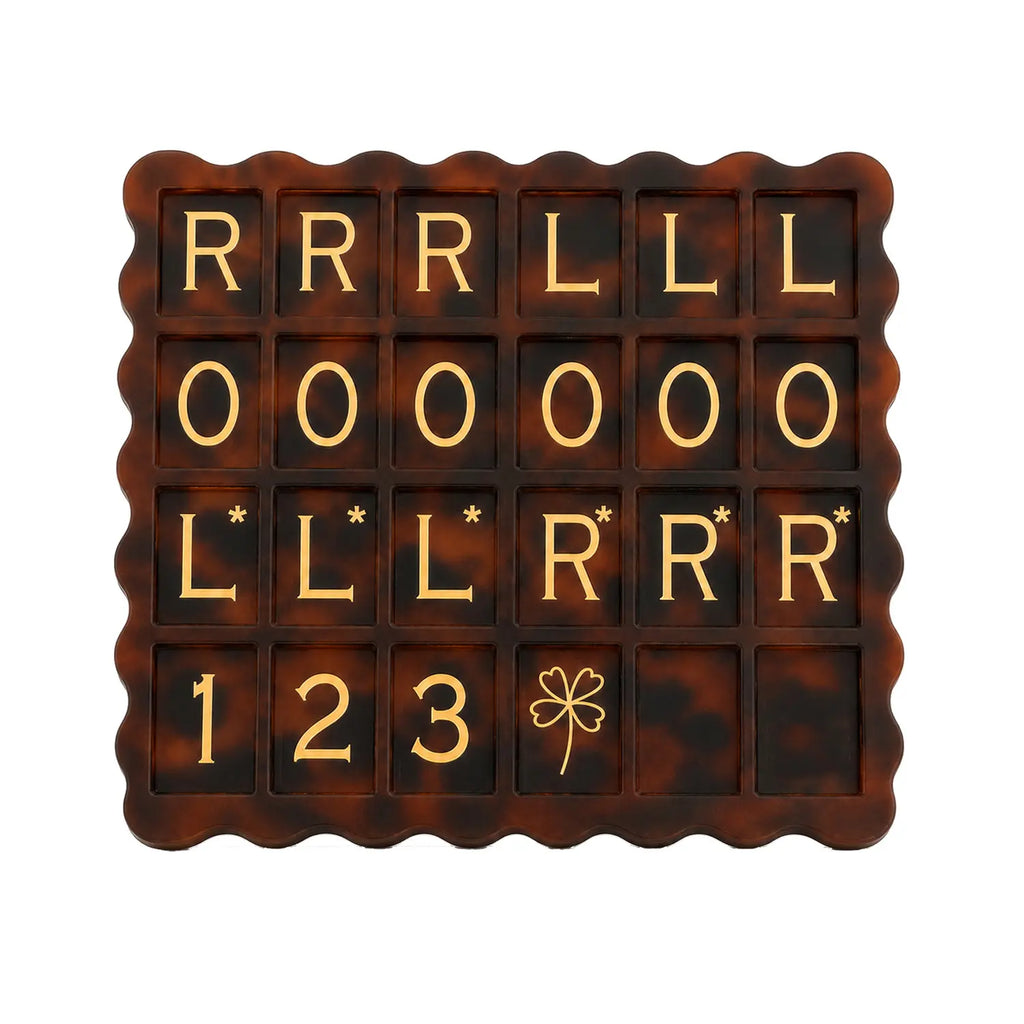 Tortoiseshell Scalloped Mahjong Practice Board