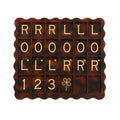 Tortoiseshell Scalloped Mahjong Practice Board