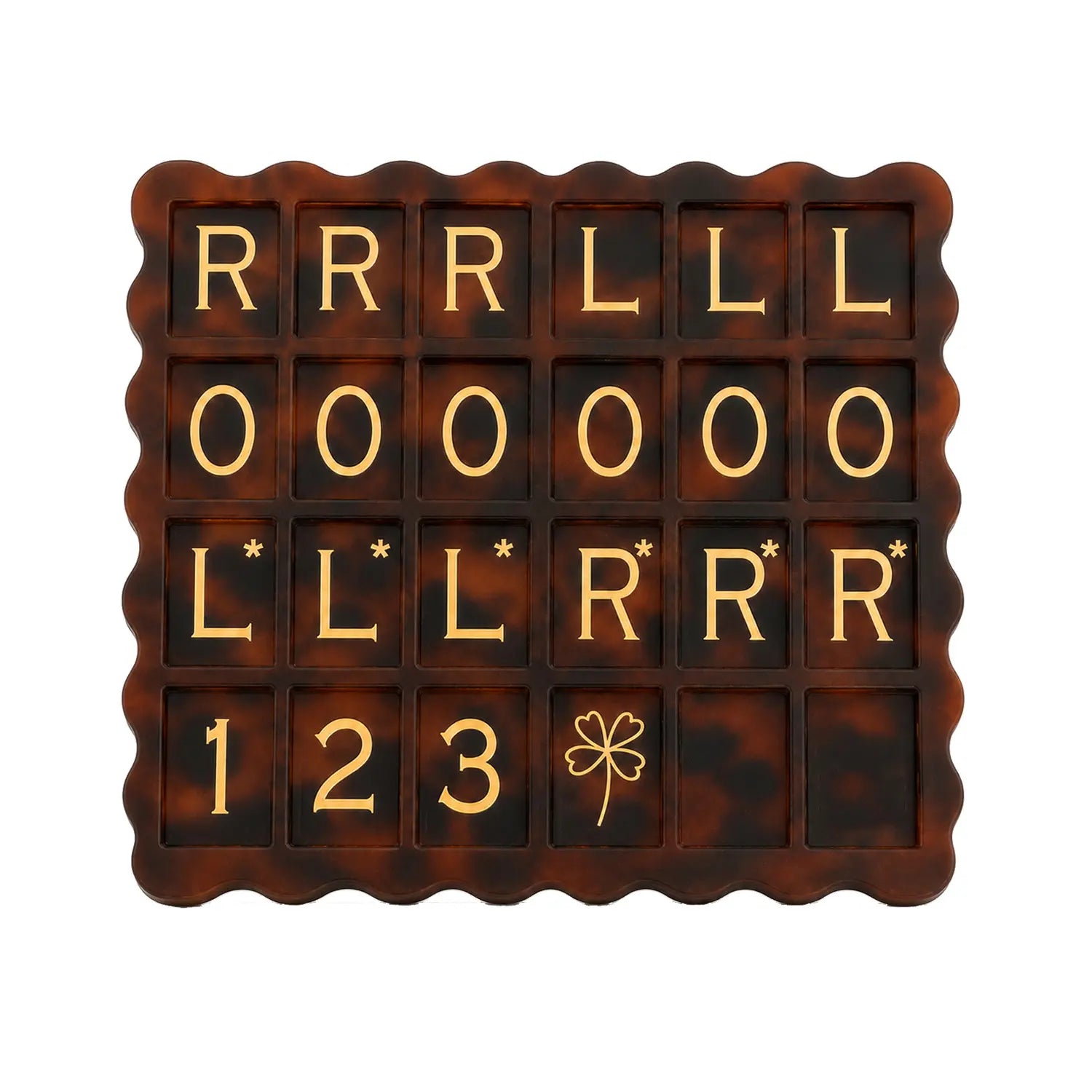 Tortoiseshell Scalloped Mahjong Practice Board
